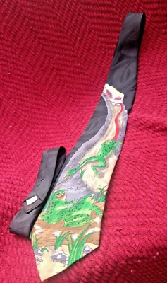 Corbata de cerveza Budweiser 1996 colección genuina hecha en EE. UU. camión de captura de ranas toro Foto 1 de 4