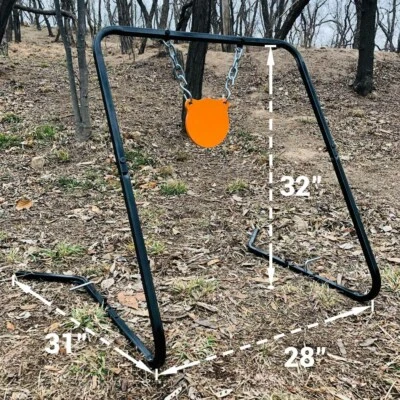 Highwild Shooting Target Stand with Chain Mounting Kit + 6" AR500 Steel Gong