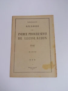 ARANZADI Apendice al Indice Progresivo de Legislacion 1948 - Marzo. - Imagen 1 de 1