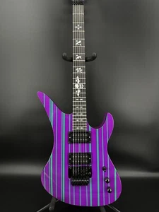 Synyster Gates Purple Electric Guitar Floyd Rose Black Part - Foto 1 di 8