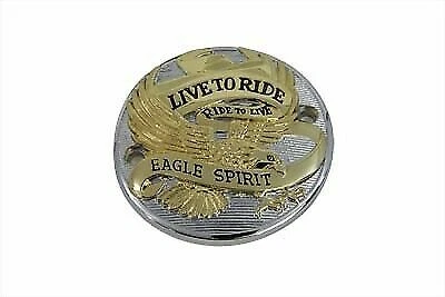 Cubierta de sistema de encendido Live to Ride con incrustación dorada para Harley Davidson de V-Twin Foto 1 de 1