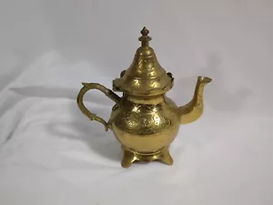 VINTAGE OSTPERSISCHE TÜRKISCHE GEPRÄGTE MESSINGKANNE EWER TEEKANNE KAFFEEKANNE - Bild 1 von 14