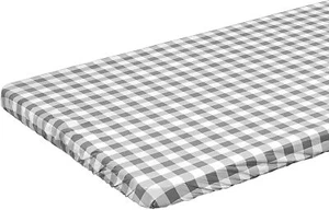 4ft Rectangle Elastic Fitted Tablecloth Waterproof Spillproof Edged Vinyl Table - Picture 1 of 3