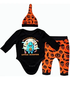 Newborn Baby Boys Girls Halloween Cosplay Costume Romper Jumpsuits+Hat 0-3 Month - Picture 1 of 1
