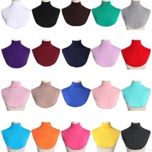 Faux Turtleneck Muslim Fake Neck Dickey False Mock Blouse Half Top Collar Cover✔ - Picture 1 of 26