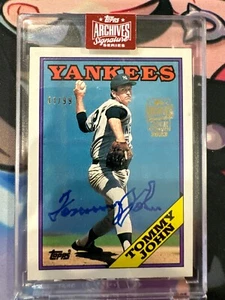2023 Topps Archives Signatures Series Tommy John AU 93/99 Yankees - Picture 1 of 3