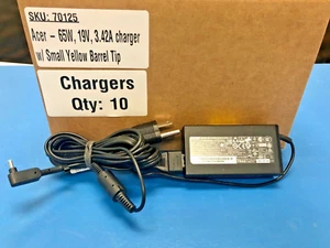 LOT of 10 Acer Chromebook 19V 3.42A 65W A11-065N1A AC Power Adapter w/ PWR CRD - Picture 1 of 3