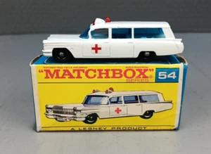 Matchbox No. 54 Cadillac Ambulance Original Box VNM - Picture 1 of 13