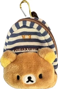 San-x Rilakkuma Mini Backpack Wallet Bear Plush 6” Stuffed Animal Soft Japan - Picture 1 of 10