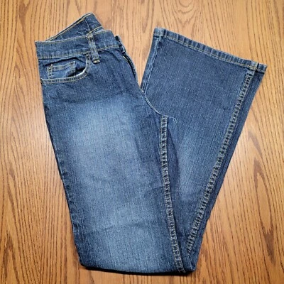 Pantalones de mezclilla azules elásticos con tiro bajo regular Jordache para mujer talla 9/10 Foto 1 de 4