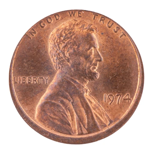 ERROR 1974 Lincoln Cent ANACS MS63 RB Misaligned Obverse Die Memorial Penny 1c Cover