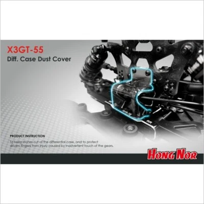 Diff. Case Dust Cover #X3GT-55 (RC-WillPower) HongNor X3-GT - Image 1 of 2