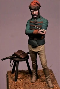 SK Miniatures Austríaco Húsar 1700 Inc. taburete 70 mm Kit MICRÓFONO BLANCO - Imagen 1 de 5