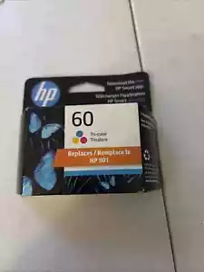 Genuine HP 60 Tri Color Ink Cartridge CC643WN Exp 04/2025+ - Picture 1 of 1