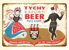 Polish Beer Tychy Export Beer Brewery Man Cave Diner Metal Tin Sign Bar Club  S