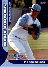 2013 Wilmington Blue Rocks Choice #23 Sam Selman Austin Texas TX Baseball Card