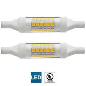 2 Pack Sunlite LED T5 Recessed Single Contact Bulb (R7s), 4.5W, 30K Warm White - Picture 1 of 5