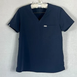 Figs Scrub Top Womens Size Small Blue V Neck Catarina One Pocket Nurse - Picture 1 of 9