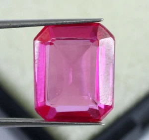 Smaragdschliff Himbeere Rosa Rhodolith Granat 9,70 Ct Natur Edelstein T18028 - Bild 1 von 8