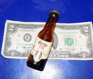 Vintage MUTH Miniature Coors Brown Glass Beer Bottle Salt Shaker - Picture 1 of 4