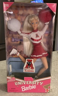 University of Alabama Cheerleader Barbie Doll 1996 Mattel 19170 NIB (CH) - Image 1 of 4