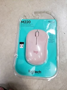 Logitech M220 Silent Wireless Mouse 2.4 GHz with USB Receiver - Rose - Picture 1 of 4