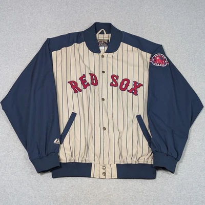 Majestic Copperstown Boston Red Sox Varsity Windbreaker Jacket Mens Size 2XL XXL - Image 1 of 4