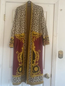 Cárdigan Maxsport Plumero Largo Frente Abierto Estampado Leopardo Talla M Usado - Imagen 1 de 6