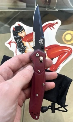 GENUINE Benchmade Osborne 943 EXCLUSIVE CLASS Titanium H. Limited 1/1, Org. Logo - Image 1 of 4