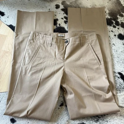 MIU MIU Tan Wide Leg Trousers Pants Size 40 / 4 - Image 1 of 4