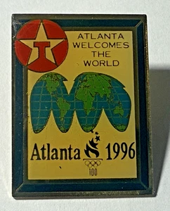 1996 ATLANTA OLYMPICS - TEXACO - ATLANTA WELCOMES THE WORLD - SPONSOR'S PIN - Picture 1 of 2