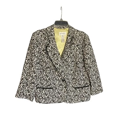 Studio I Black and White Patterned Blazer Size 16  - Image 1 of 4