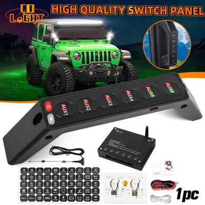 6 Gang Grab Handle Wireless Switch Panel For Jeep Wrangler JL 2018-23& Gladiator - Image 1 of 4