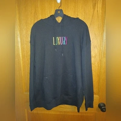 Rue21 Hoodie Black "Luxury" Oversized Women's Size L NWT - Image 1 of 4
