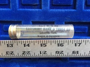 VTG CYLINDER DIME TUBE STILL SALISBURY BANK Lakeville VT Garwood NJ SOUVENIR A+ - Picture 1 of 4