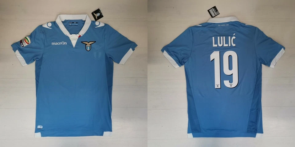 6951 Macron Lazio Lulic 19 Maillot T-Shirt Course Home 2014 Série Tim - Photo 1/1