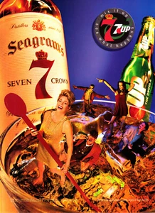 SEAGRAM'S 7 SEVEN CROWN WHISKY AD #5 RARE 1995 OOP  - Picture 1 of 1
