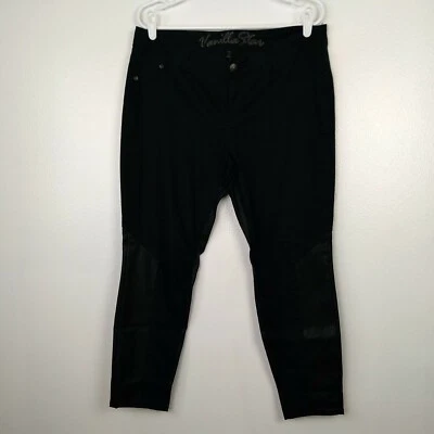Vanilla Star Pants Skinny Size 13 Girl's Faux Leather Legs Black L27 - Image 1 of 4