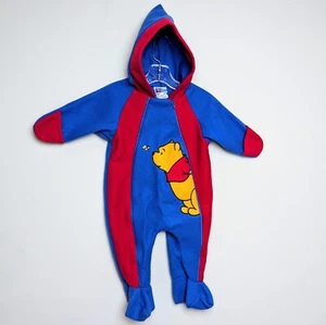 Pijama de una pieza polar vintage Disney Winnie The Pooh años 90 Bunting 6-9 meses  - Imagen 1 de 5