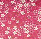 Japanese Yuzen Paper Y0481 – Pink Cherry Blossoms - Chiyogami Paper With Gold Ac
