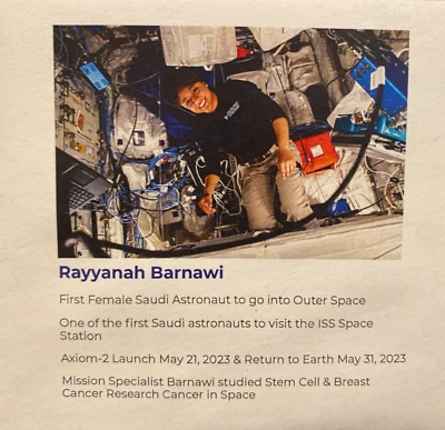 RAYYANAH BARNAWI ;AXIOM -2 LAUNCH: 1ST FEMALE SAUDI  TO GO INTO OUTER SPACE 2023 - Image 1 of 4