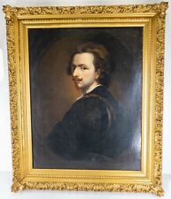 Antique 17th/18th C. Old Master Painting After Self Portrait by Anthony Van Dyck