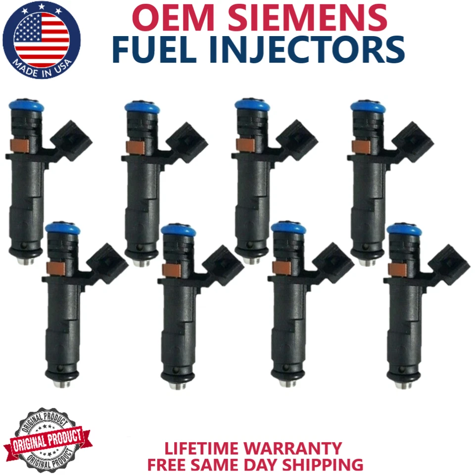 X8 NUEVOS INYECTORES DE COMBUSTIBLE SIEMENS OEM PARA 2005, 2006 Lincoln Navigator 5,4 L V8 Foto 1 de 3