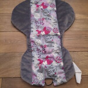 Graco Nautilus Car Seat Replacement Seat Pad insert pink floral butterfly gray