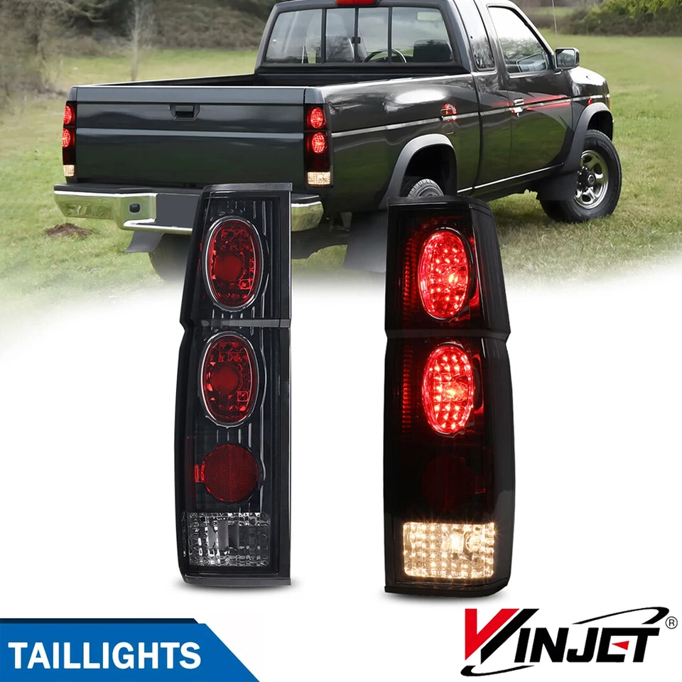 Pair Tail Lights For 1986-1997 Nissan Hardbody Pickup D21 Rear Brake Smoke Lens - Изображение 1 из 4
