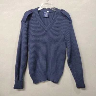 VINTAGE Citadel Sweater Mens 46 Black 100% Virgin Wool Made In England Military - Image 1 of 4