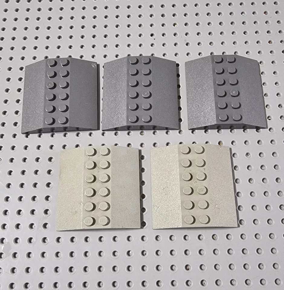 Lego Eisenbahn Train Dachstein Schrägstein Dach dunkelgrau hellgrau 4509 A135 - Bild 1 von 1