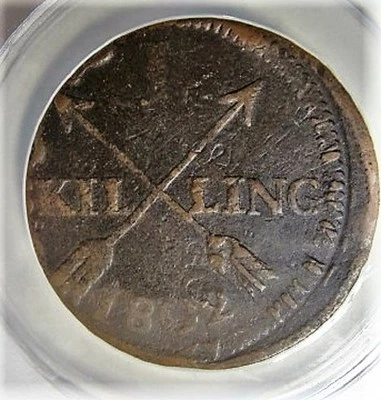 1802 1 SOL OVERSTRUCK ON 2 ORE OVERSTRIKE OFF CENTER SUPERB EXAMPLE ANACS VF20 - Image 1 of 3