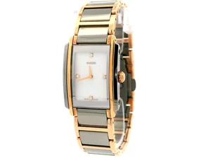 RADO Integral White & Dia. Dial, Rose & Grey Women's Watch - Picture 1 of 5
