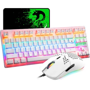 Juego de teclado mecánico 60% y mouse ligero + alfombrilla de mouse RGB de EE. UU. para PC PS4 - Imagen 1 de 16